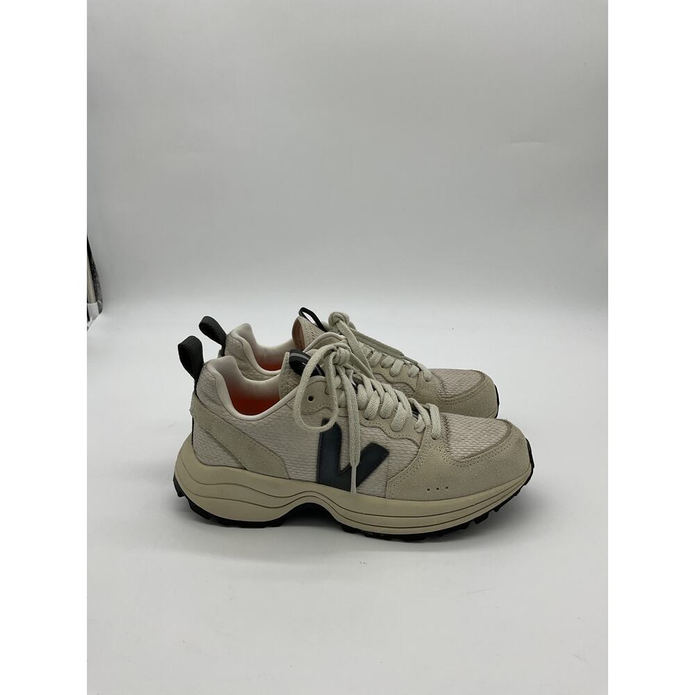 Veja 'Venturi' White Suede And Leather-Trimmed Alveomesh Sneakers Size 7